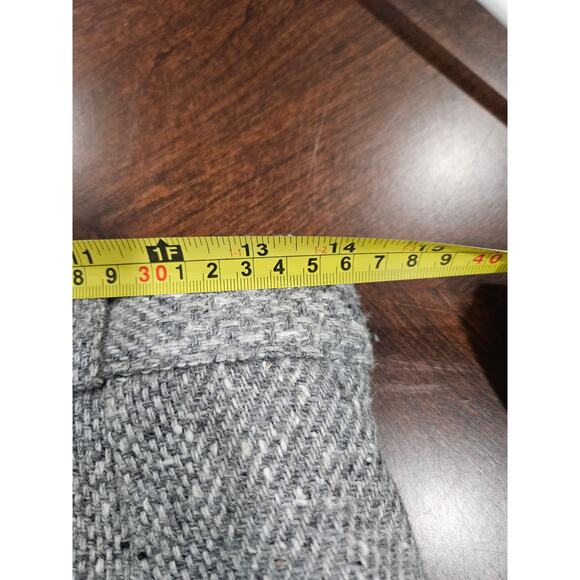 Vintage St Michael Wool A-Line Midi Skirt  Made Gray 32" Dark Academia 10 US - Picture 8 of 9